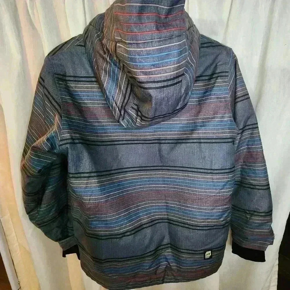 Orage Kids Snow Jacket Size Medium 10 Multi colored stripes. - Picture 2 of 9